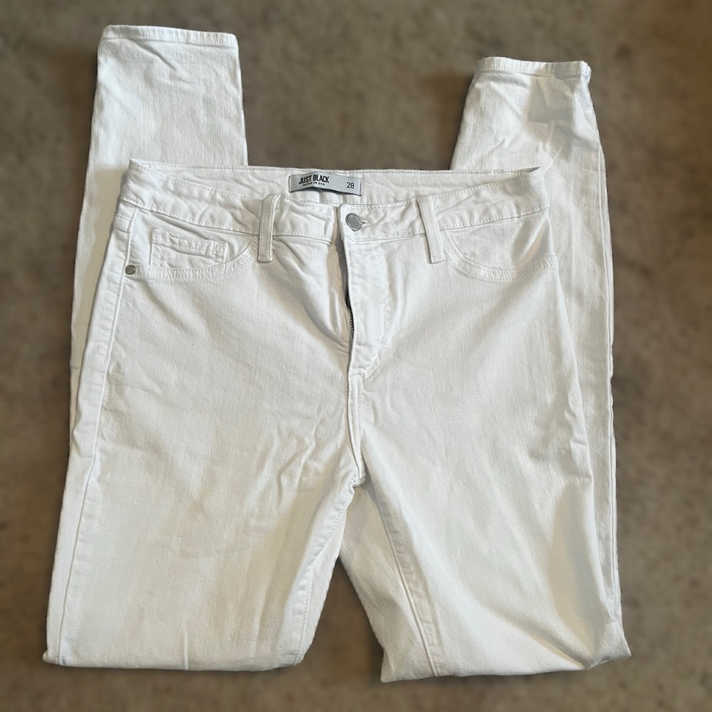Just Black Women's Skinny Jeans - White